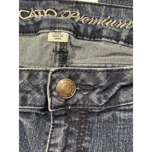 Vintage CATO PREMIUM Women's Regular Rise Jeans16W Dark Wash Ankle Stretch EUC - Picture 14 of 15